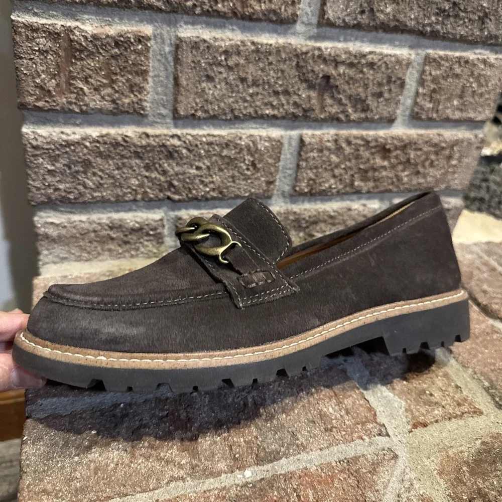 Comfortiva Linz Leather Loafer Women's Size 8.5 M Slip On Brown‎